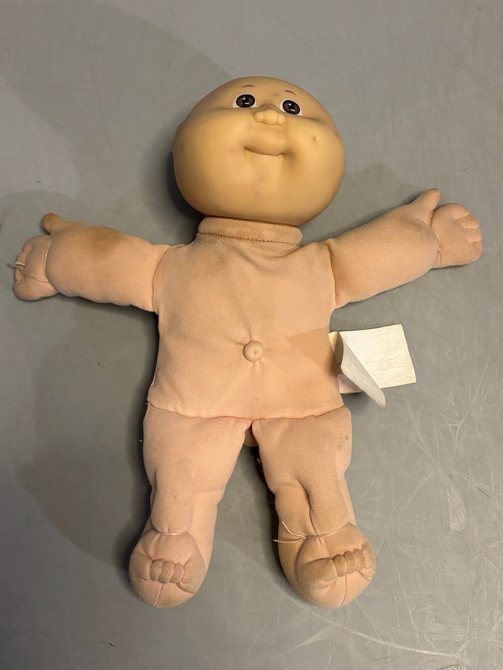 Vintage Cabbage Patch Kids Bald Baby Doll Pink Signature 1986-1987 Head Mold #3